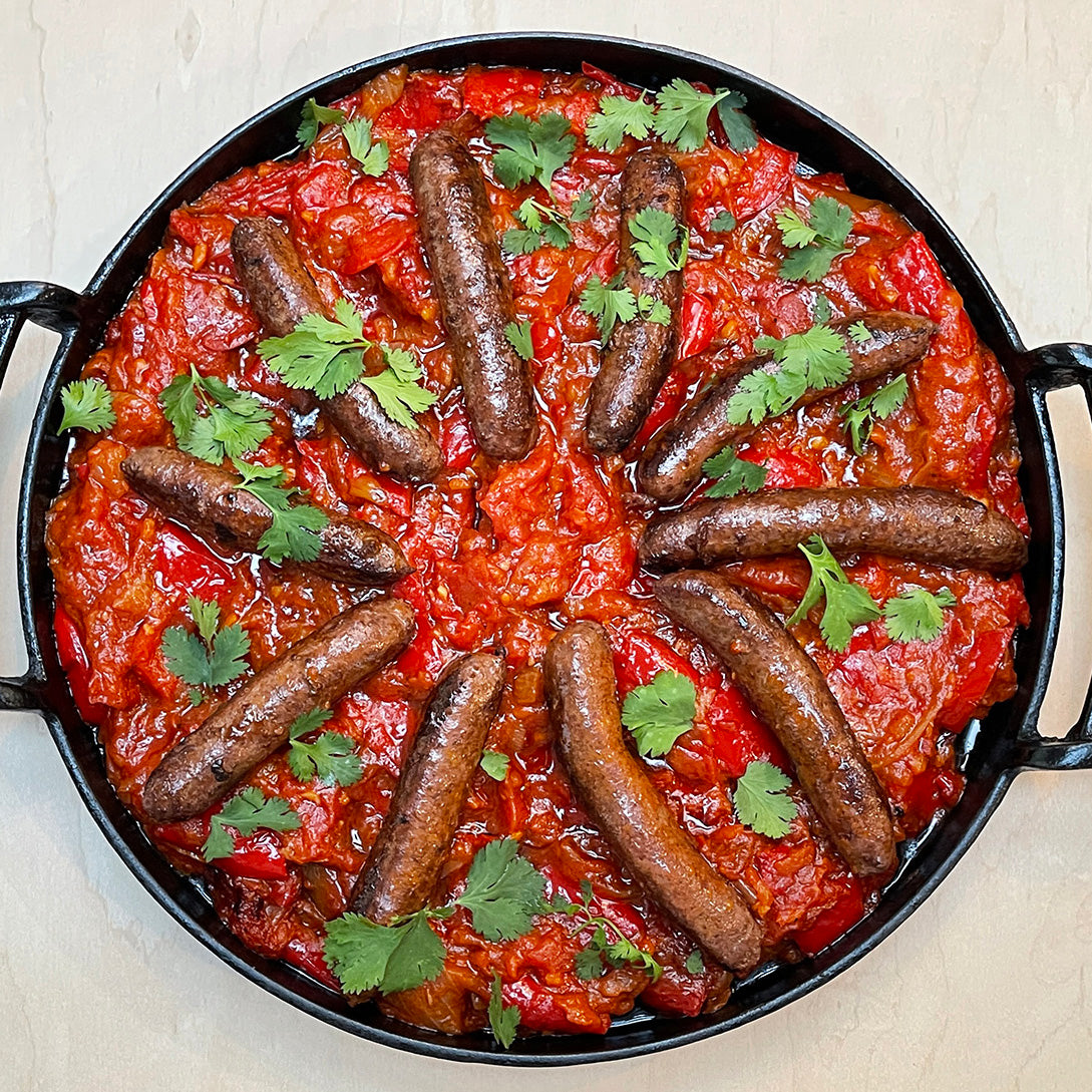 MERGUEZ AND SHAKSHUKA.