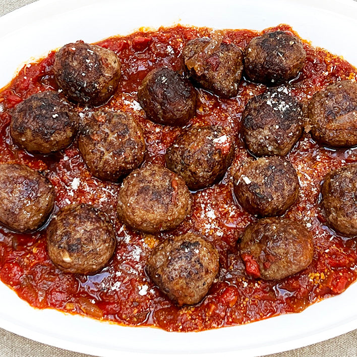 Spanish style lamb meatballs.